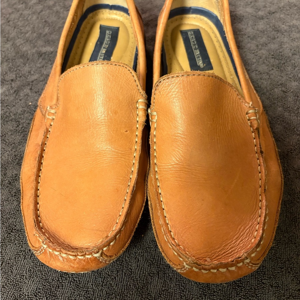 Giorgio Brutini Men's Leather Slip-On Loafers in Light Brown Size 10.5